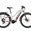 VTC électrique HAIBIKE Trekking 7 Gris/rouge 630Wh Femme - 2021